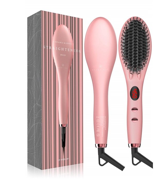 coolkesi ionic hair straightener brush