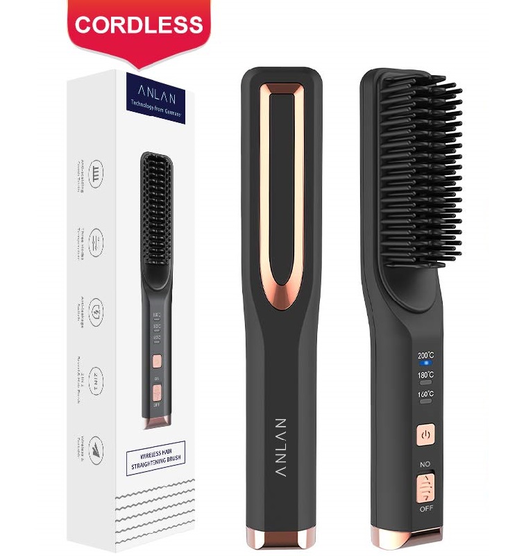 travel hair straightener brush
